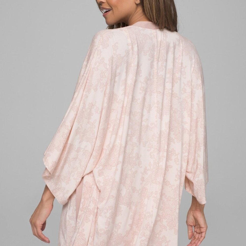 NWT M Soma Cool Nights Laced Floral Porcelain Kimono MSRP $60 - Picture 4 of 5